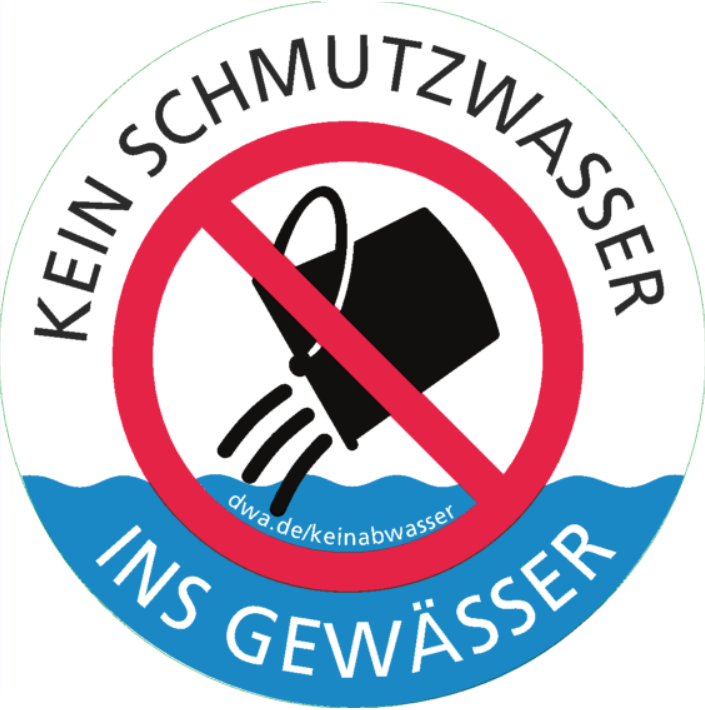 Rondelle 'Kein Schmutzwasser ins Gewässer' für Deutschland