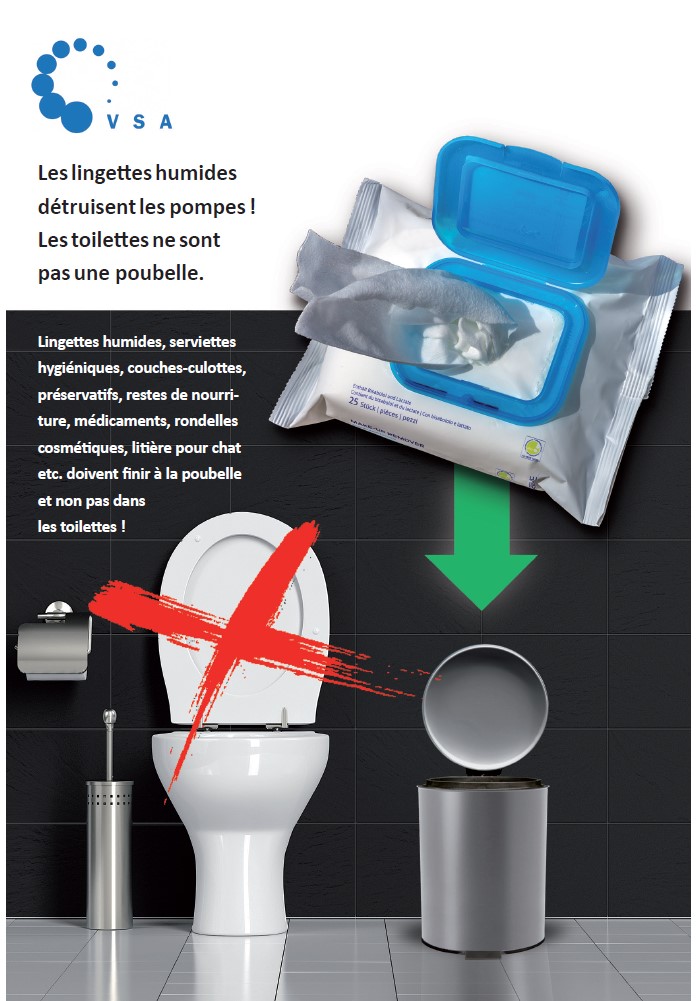 Dépliant: les toilettes ne sont pas une poubelle